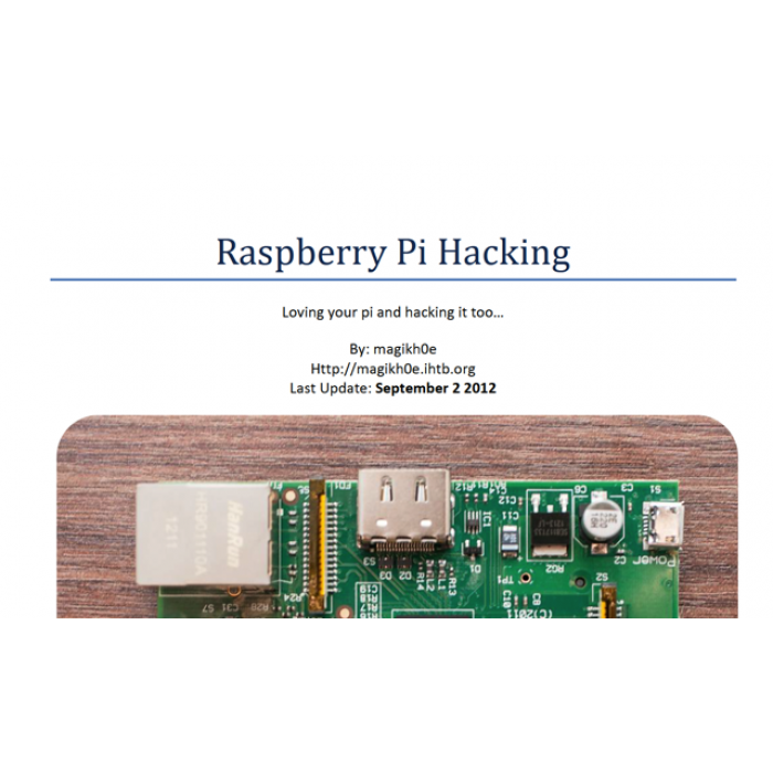 FREE - E Book Raspberry Pi Hacking
